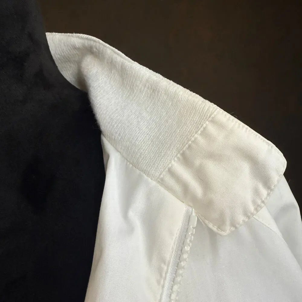 Vintage 1990s Architect JCPenney Men’s M White Bomber Jacket Made in Hong Kong